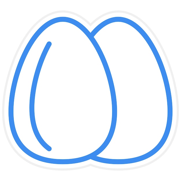 Diseño vectorial Estilo del icono de los huevos