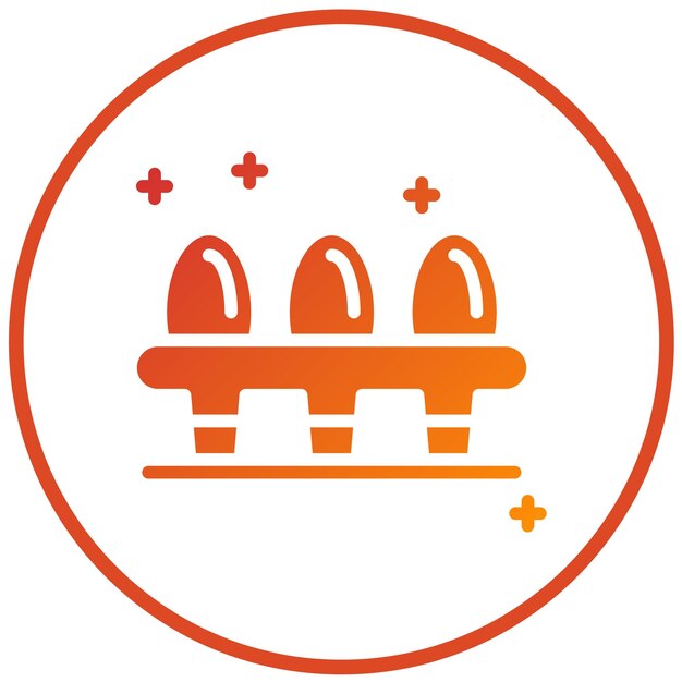 Diseño vectorial Estilo del icono de los huevos