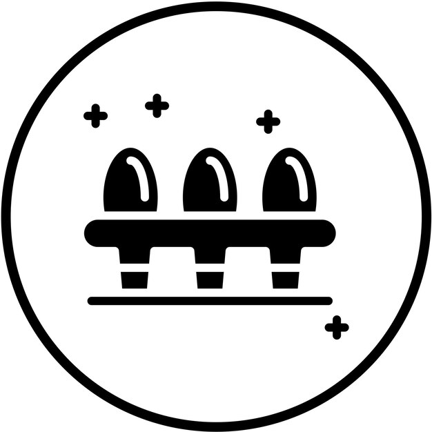 Diseño vectorial Estilo del icono de los huevos