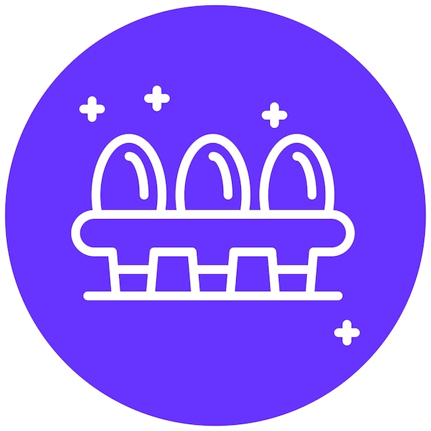Diseño vectorial Estilo del icono de los huevos