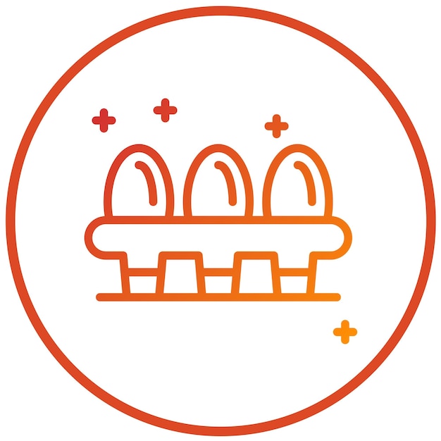 Diseño vectorial Estilo del icono de los huevos
