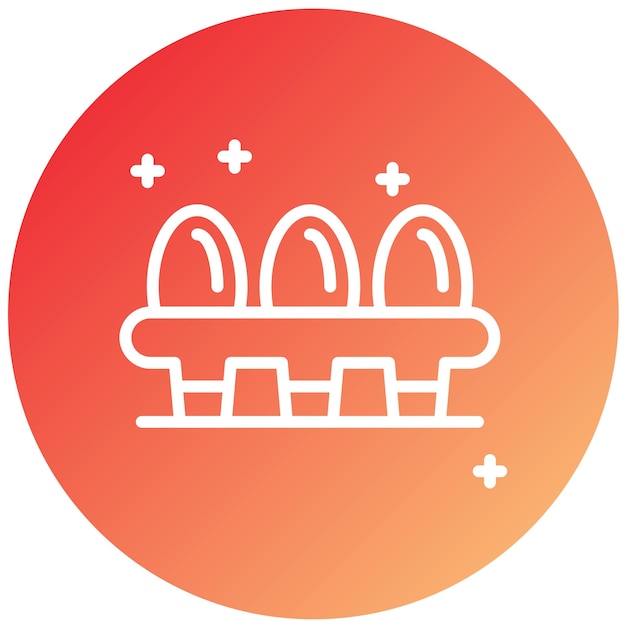 Diseño vectorial Estilo del icono de los huevos