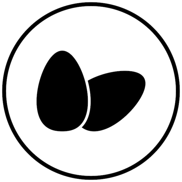 Diseño vectorial Estilo del icono de los huevos