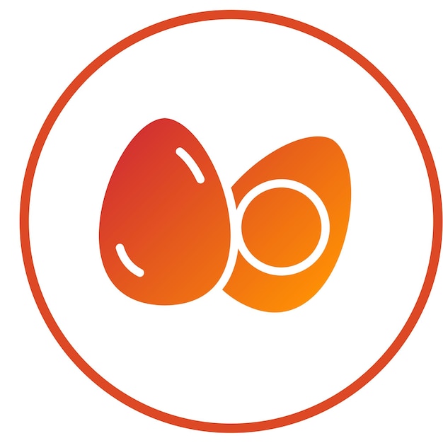 Diseño vectorial Estilo del icono de los huevos