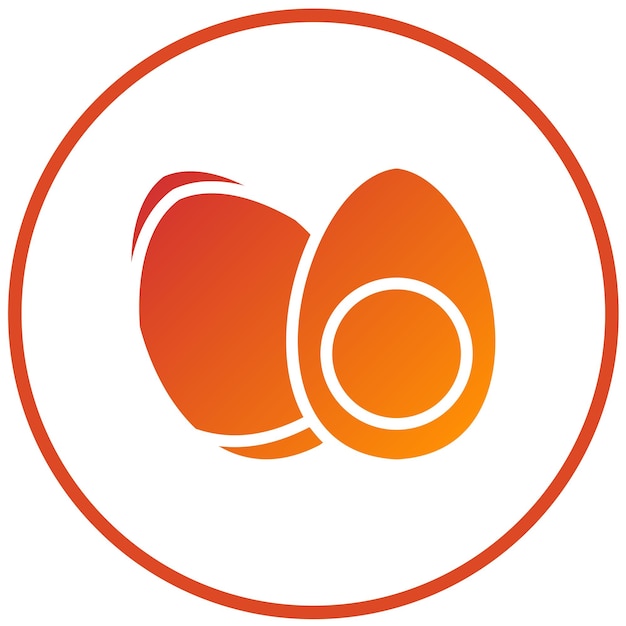 Diseño vectorial Estilo del icono de los huevos