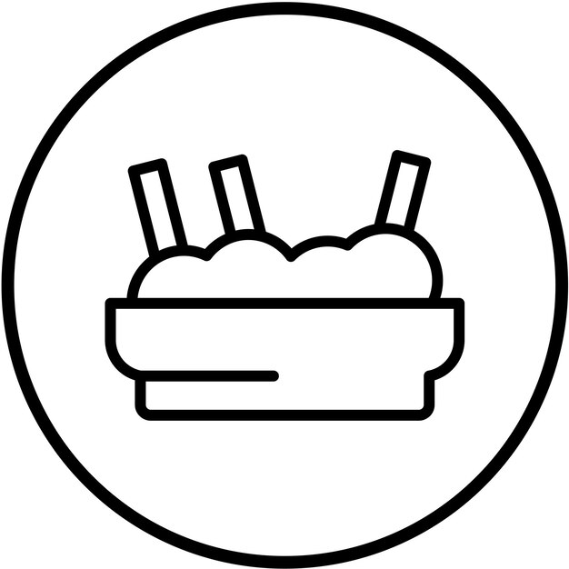 Diseño vectorial Estilo del icono de hummus