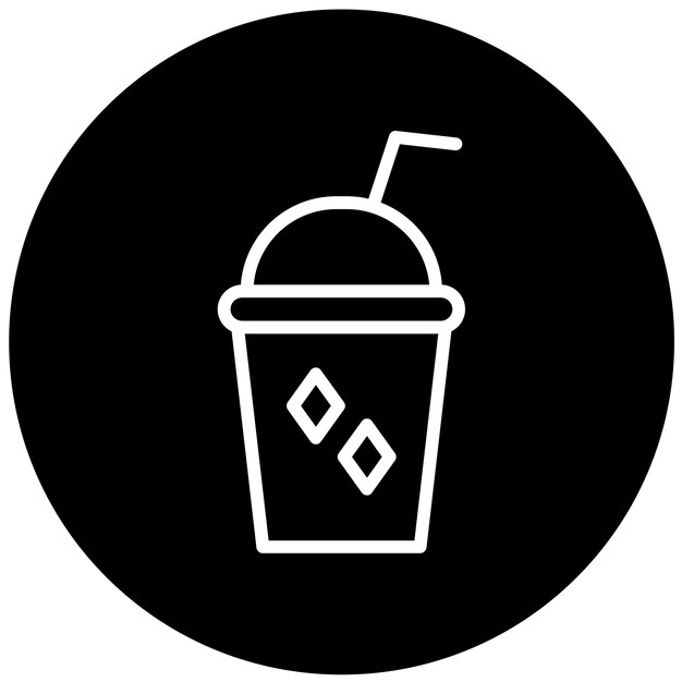Diseño vectorial del estilo del icono de Ice Slush