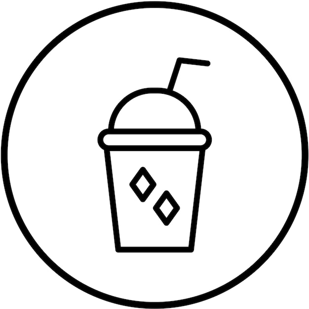 Diseño vectorial del estilo del icono de Ice Slush