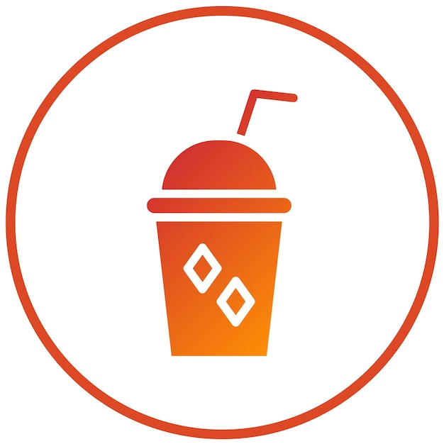 Diseño vectorial del estilo del icono de Ice Slush