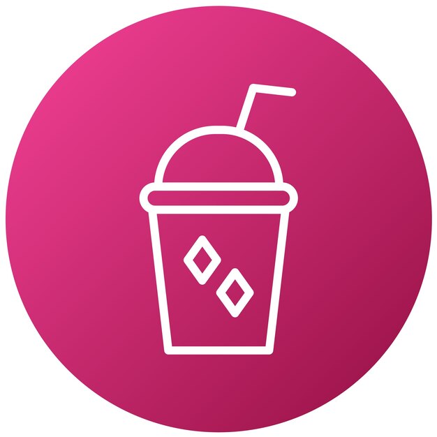 Diseño vectorial del estilo del icono de Ice Slush