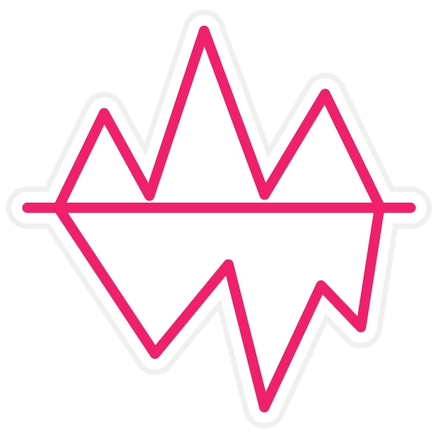 Diseño vectorial Estilo de icono de iceberg