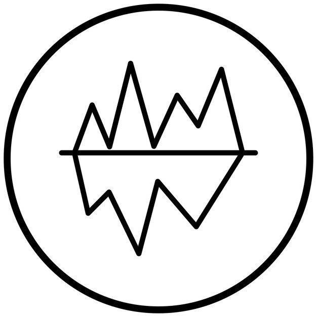 Diseño vectorial Estilo de icono de iceberg