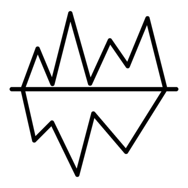 Diseño vectorial Estilo de icono de iceberg