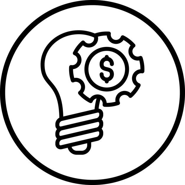 Diseño vectorial Estilo de icono de idea creativa