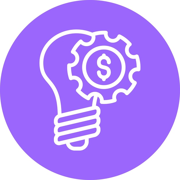 Diseño vectorial Estilo de icono de idea creativa