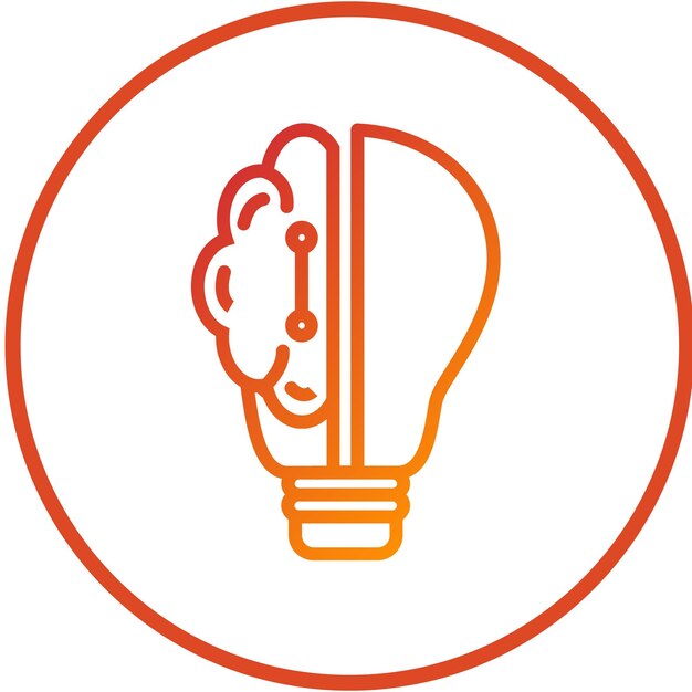 Diseño vectorial Estilo de icono de idea creativa