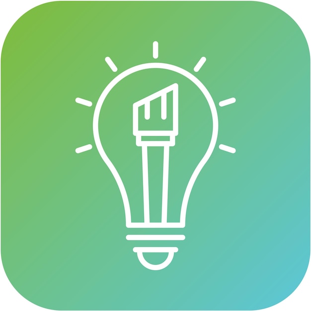 Diseño vectorial Estilo de icono de idea creativa
