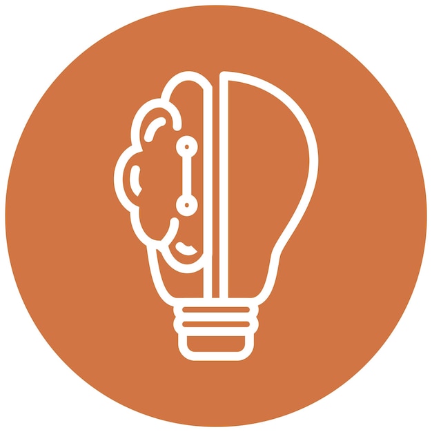 Diseño vectorial Estilo de icono de idea creativa