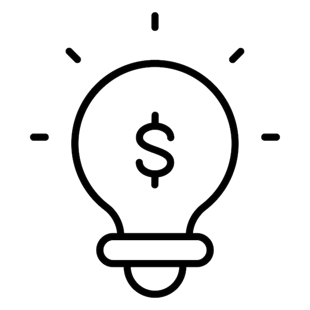 Diseño vectorial Estilo de icono de idea de marketing