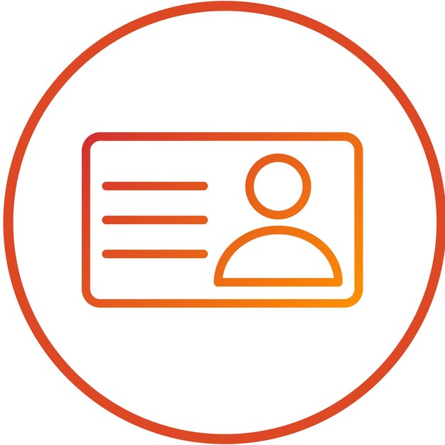Diseño vectorial Estilo del icono de identificación del estudiante