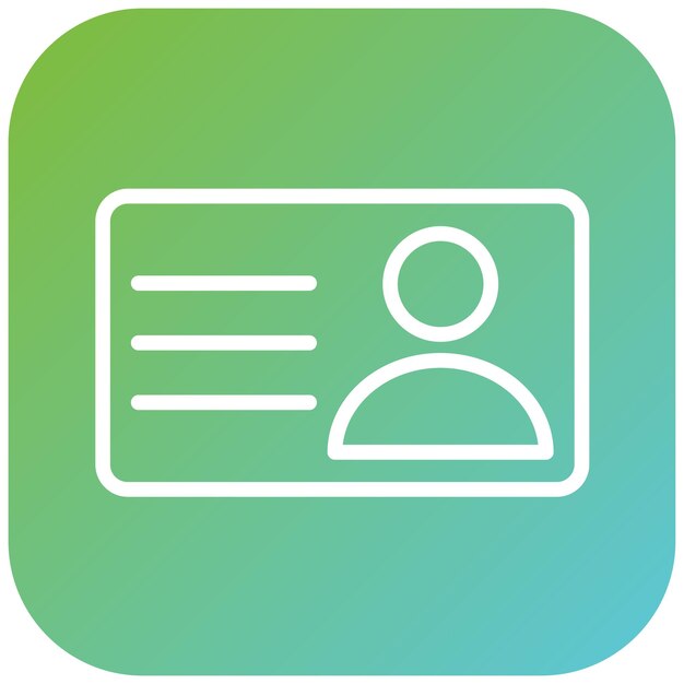 Diseño vectorial Estilo del icono de identificación del estudiante