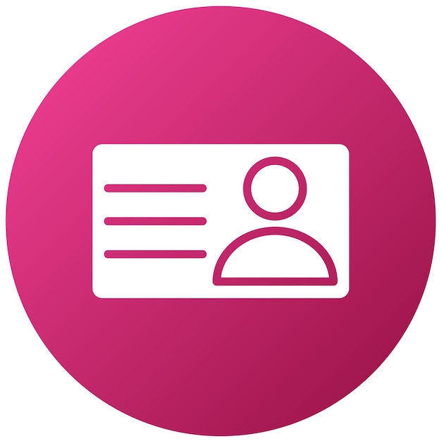 Diseño vectorial Estilo del icono de identificación del estudiante