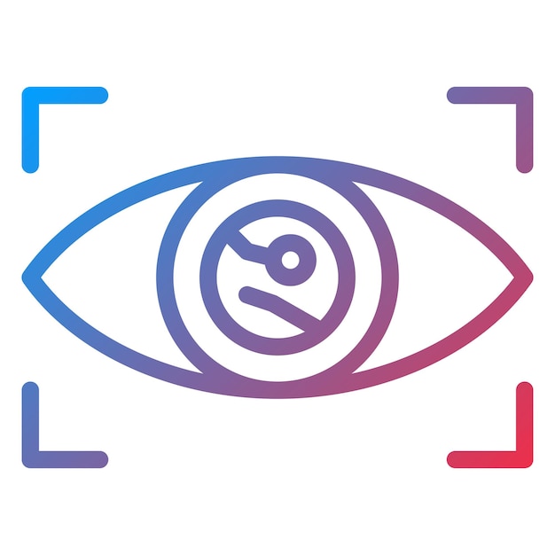 Diseño vectorial Estilo del icono de identificación inteligente