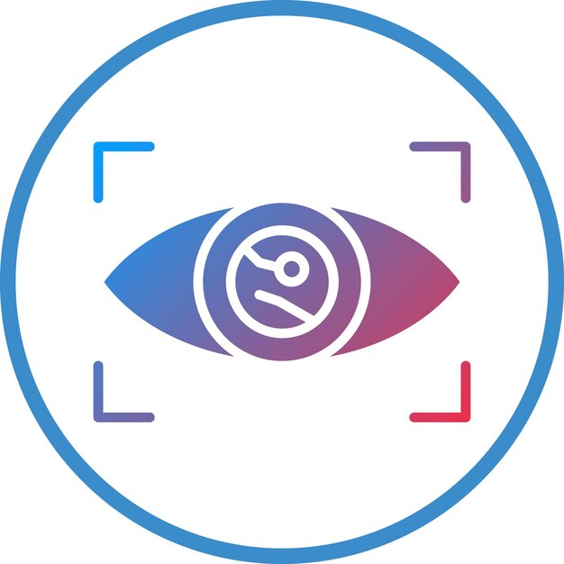 Diseño vectorial Estilo del icono de identificación inteligente