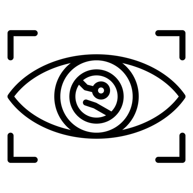 Diseño vectorial Estilo del icono de identificación inteligente