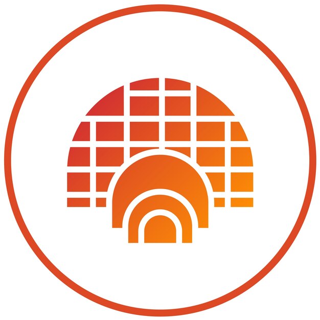 Diseño vectorial de estilo de icono de iglú