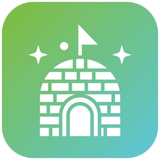 Diseño vectorial de estilo de icono de iglú