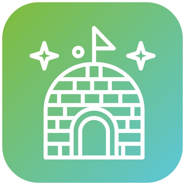 Diseño vectorial de estilo de icono de iglú