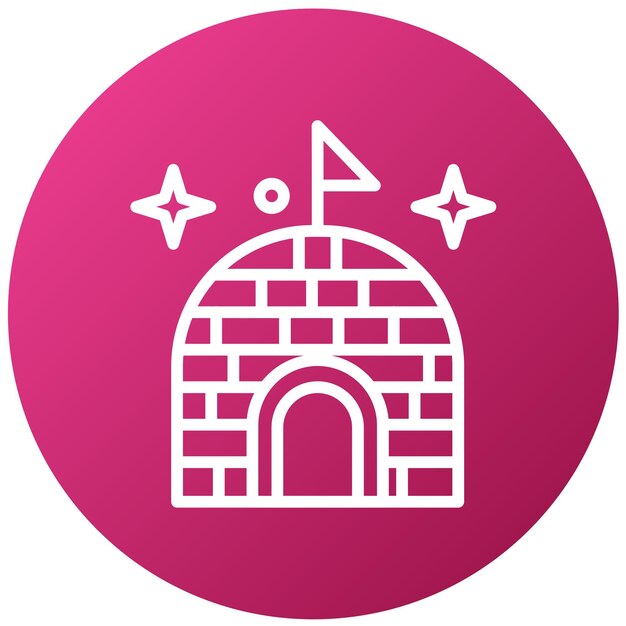 Diseño vectorial de estilo de icono de iglú
