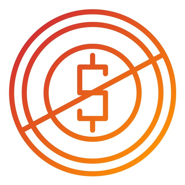 Diseño vectorial Estilo de icono ilegal