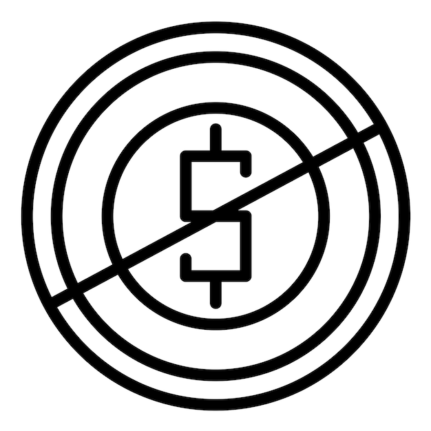 Diseño vectorial Estilo de icono ilegal