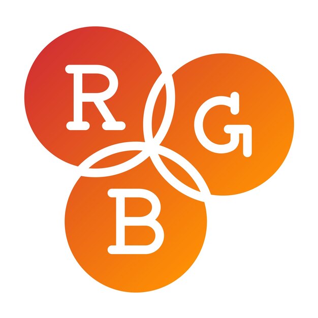 Diseño vectorial de estilo de icono de iluminación RGB