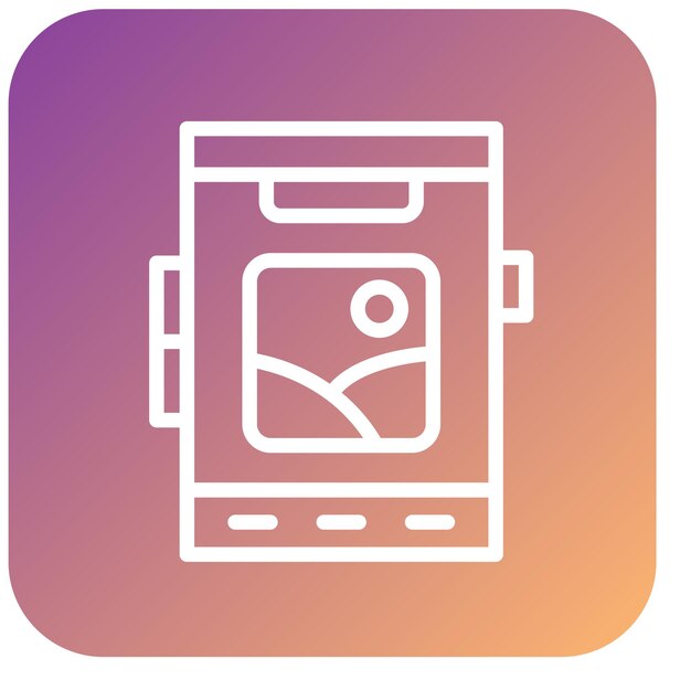 Diseño vectorial Estilo del icono de la imagen móvil