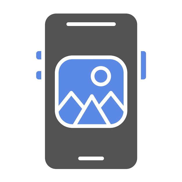 Diseño vectorial Estilo del icono de la imagen móvil
