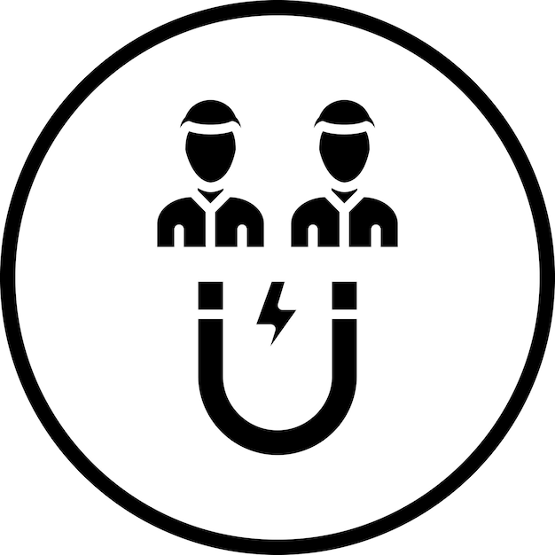Diseño vectorial Estilo del icono del imán de plomo