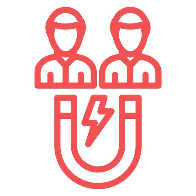 Diseño vectorial Estilo del icono del imán de plomo