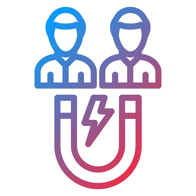 Diseño vectorial Estilo del icono del imán de plomo