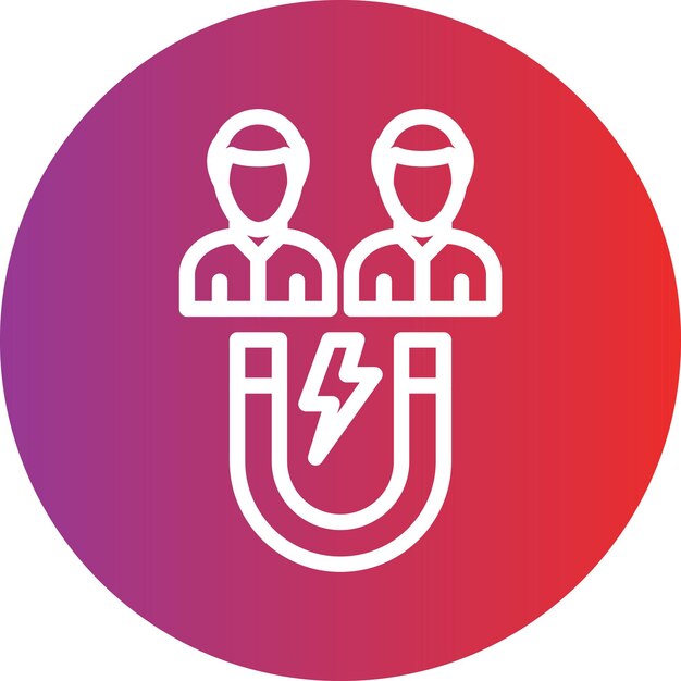 Diseño vectorial Estilo del icono del imán de plomo