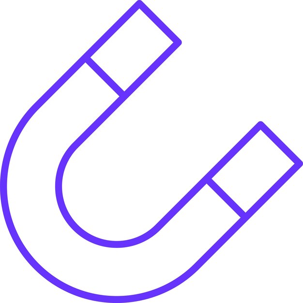 Diseño vectorial Estilo del icono del imán de plomo