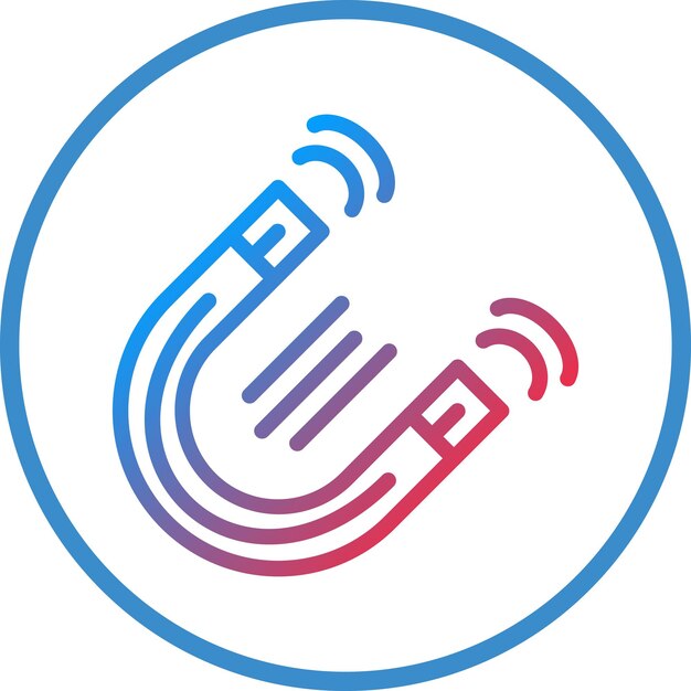 Diseño vectorial Estilo del ícono del imán