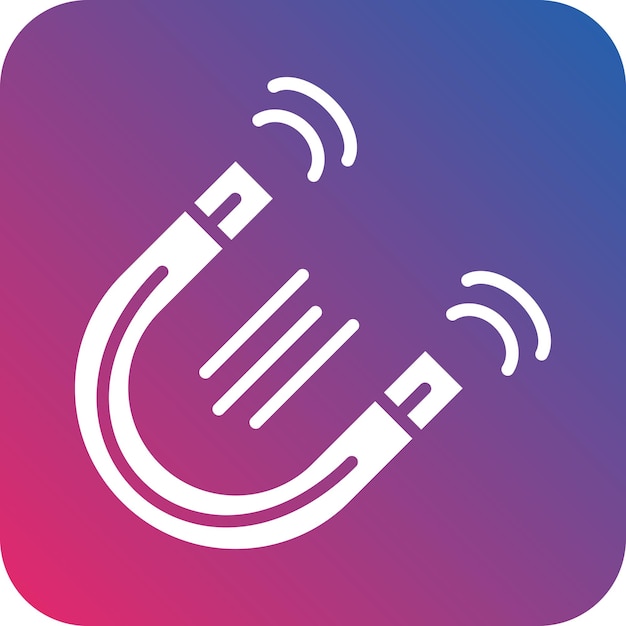 Diseño vectorial Estilo del ícono del imán