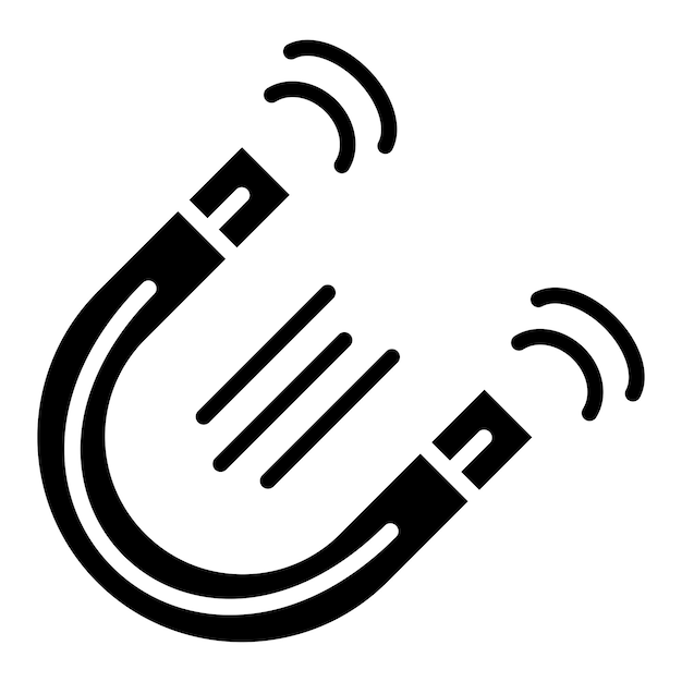 Diseño vectorial Estilo del ícono del imán
