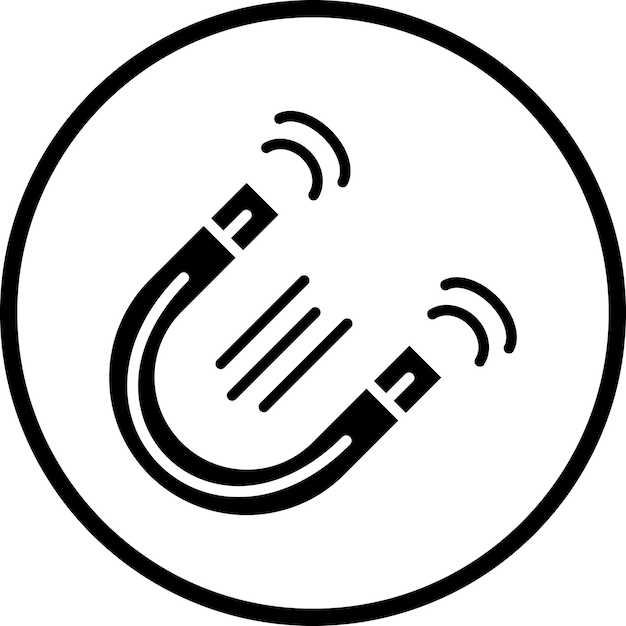 Diseño vectorial Estilo del ícono del imán