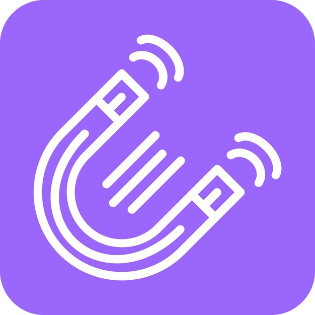 Diseño vectorial Estilo del ícono del imán