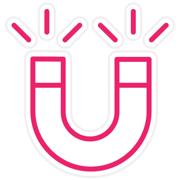 Diseño vectorial Estilo del ícono del imán