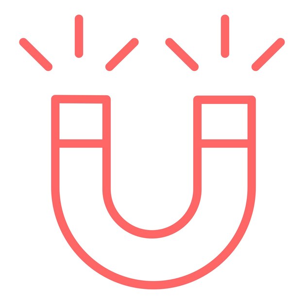 Diseño vectorial Estilo del ícono del imán